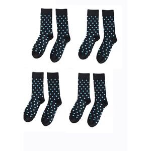 West Loop Men's Adult‎ Navy Polka Dot Dress Socks 6-12 Shoe Size 4 Pairs